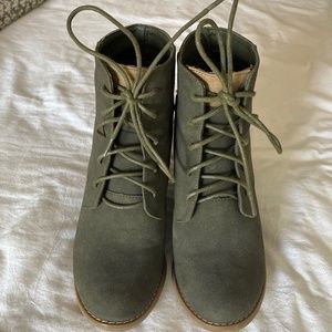 Nautica Wedge Lace Up booties
